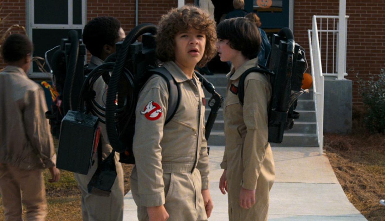 Dustin ain't afraid of no ghosts...? (credit: Netflix/Entertainment Weekly)