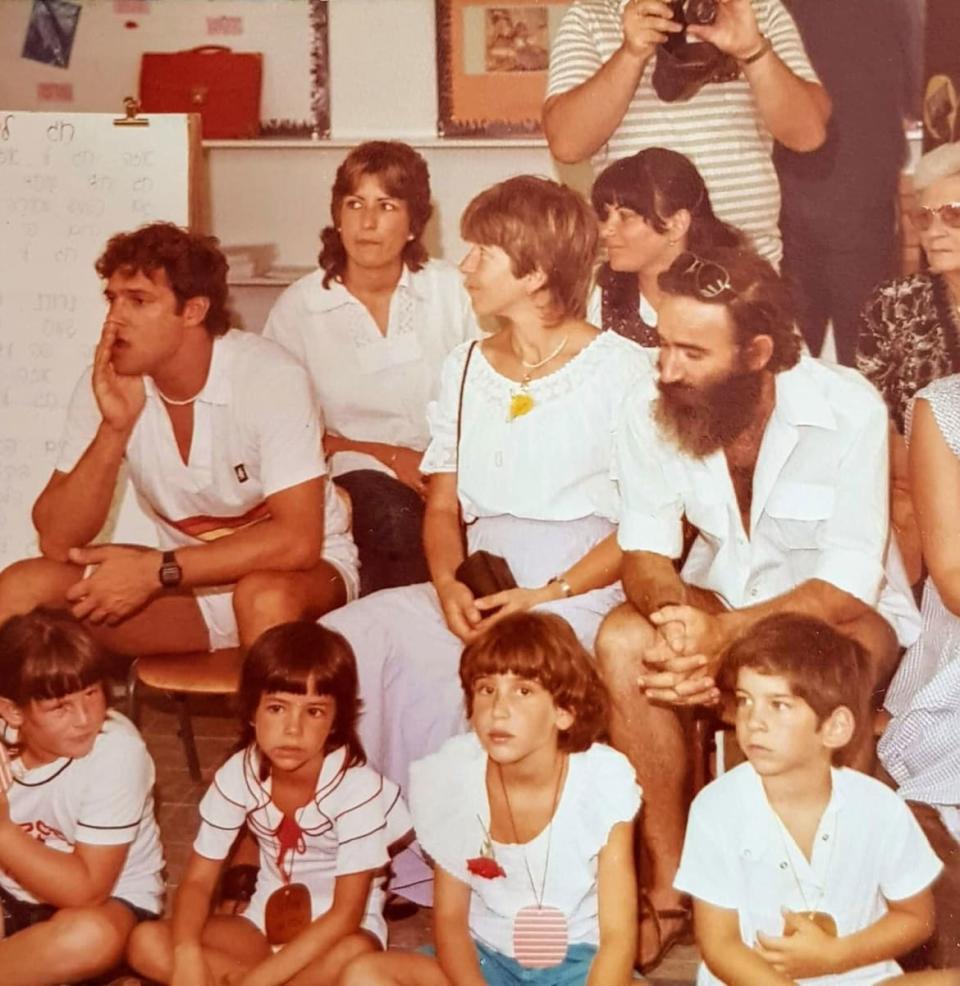 <div class="inline-image__caption"><p>A bearded Shalom Yospe attending event at Nahal Oz kindergarten in 1981 or 1982.</p></div> <div class="inline-image__credit">Courtesy of Yospe Family</div>