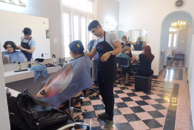 Cassandra hired a designer to turn an apartment she inherited into a fully working salon. <span class="inline-image-credit">(Ana Campoy)</span>