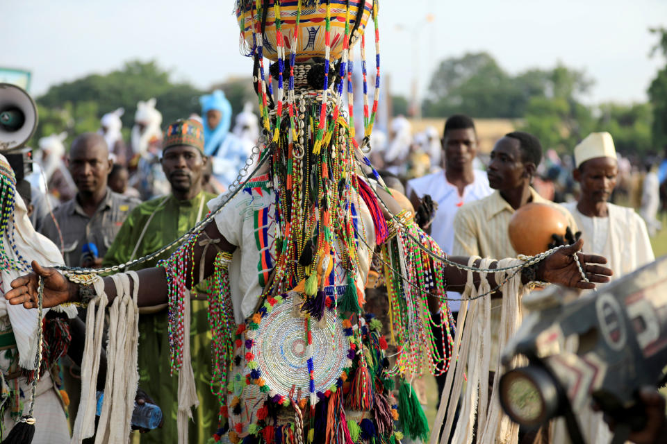 <p>A man dressed in traditional regalia attends the Durbar festival, on the second day of Eid al-Adha celebration, in Nigeria’s northern city of Kano, Sept. 2, 2017. (Photo: Akintunde Akinleye/Reuters) </p>