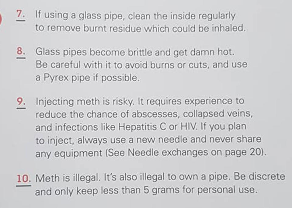Massey High School said the pamphlet provided to senior health class students was taken out of context. Source: Facebook