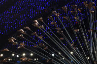 LONDON, ENGLAND - AUGUST 29: The Cauldron is seen during the Opening Ceremony of the London 2012 Paralympics at the Olympic Stadium on August 29, 2012 in London, England. (Photo by Clive Rose/Getty Images)