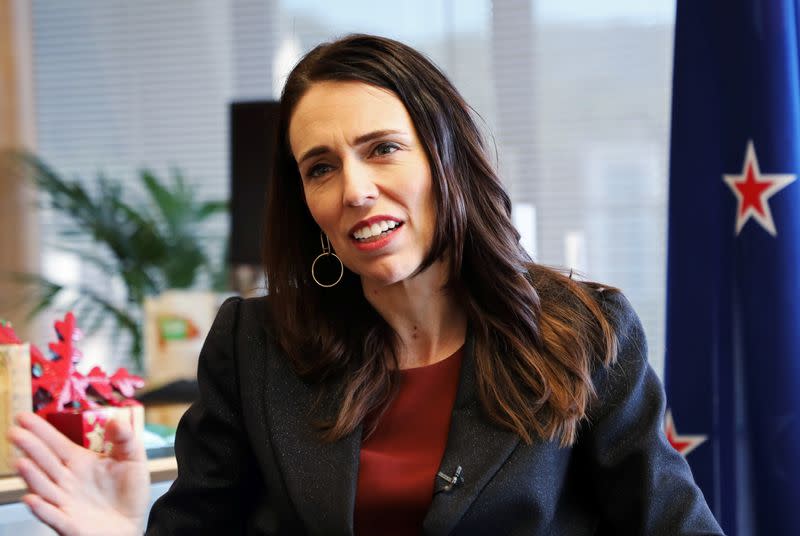 New Zealand's Prime Minister Jacinda Ardern speaks during an interview with Reuters in Wellington