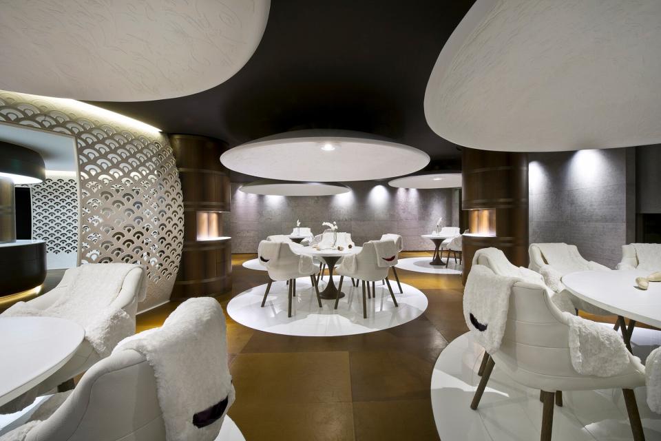 The dining room at LVMH Maison Cheval Blanc