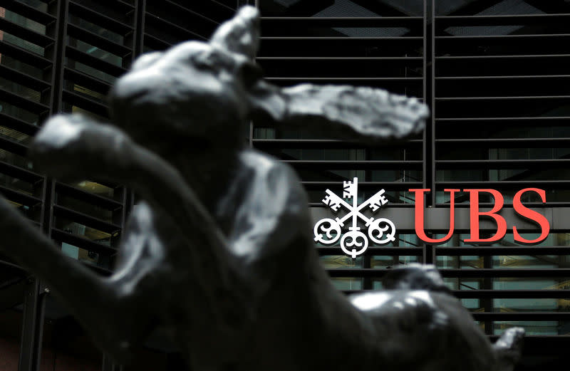 FILE PHOTO - The offices of Swiss bank UBS are seen in the financial district of the City of London October 31, 2012. REUTERS/Chris Helgren/File Photo