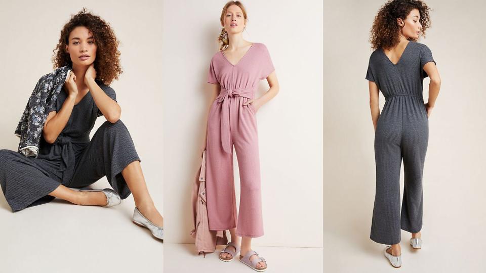 Relax in this wide-leg jumpsuit.