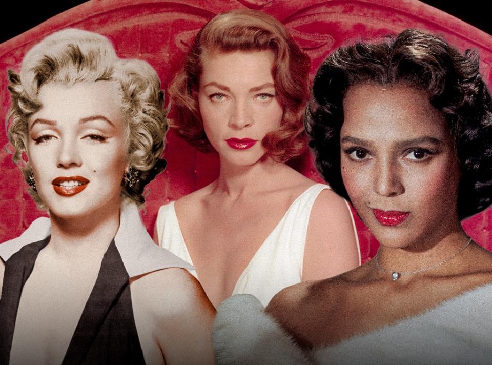 History of Red Lipstick, Marilyn Monroe, Lauren Bacall, Dorothy Dandridge