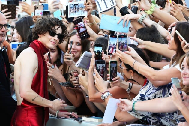timothee chalamet fans timothee chalamet fans.jpg - Credit: Andreas Rentz/Getty Images