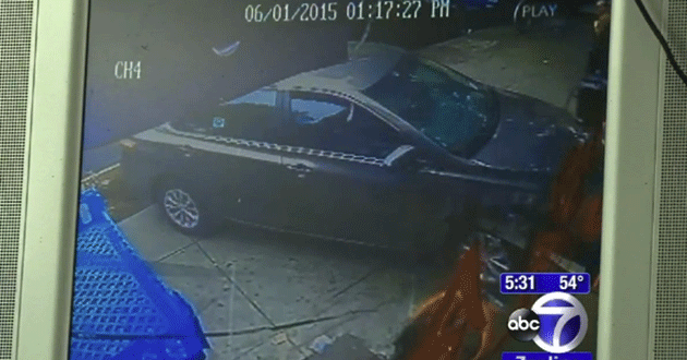 CCTV vision shows the horrific moment a car ran over a three-year-old boy. Source: YouTube