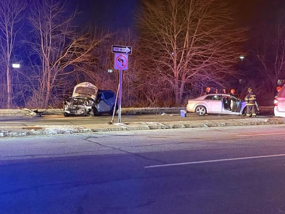 Swansea Fire and Police responded to Swansea Mall Drive on Thursday night, Jan. 18, 2024, just before 8 p.m. for a two-car crash involving a wrong-way driver.
