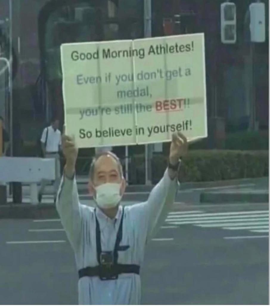 Japanese Man Cheering