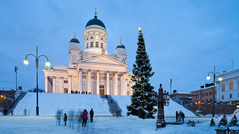 Schneebedecktes Helsinki