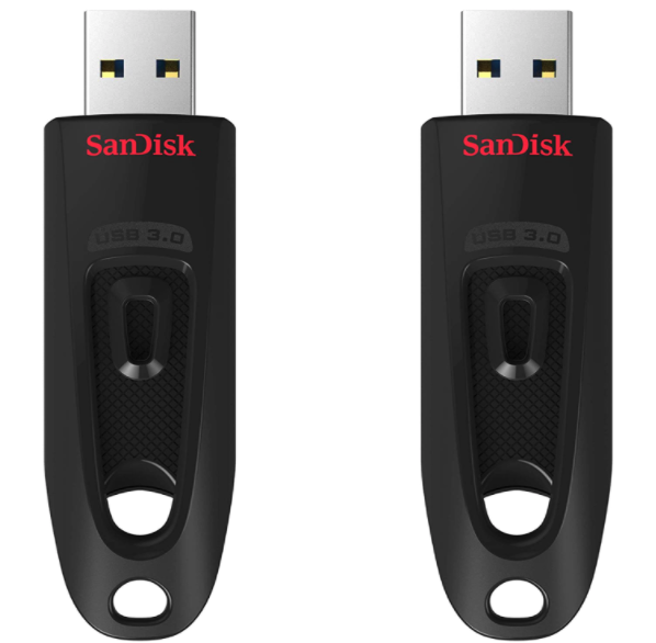 SanDisk 64GB Ultra USB 3.0 Flash Drive (2-Pack)