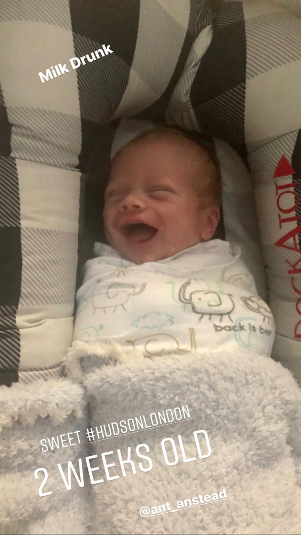 But what a reward for the work! Days later, Christina shared a snap of her "milk drunk" babe smiling.