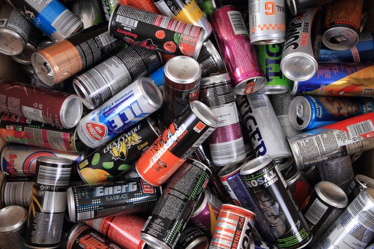 <span class="caption">Energy drink sales in the UK are now worth more than £2 billion a year.</span> <span class="attribution"><a class="link " href="https://www.shutterstock.com/download/success?u=http%3A%2F%2Fdownload.shutterstock.com%2Fgatekeeper%2FW3siZSI6MTUyNTkwNDQxNSwiYyI6Il9waG90b19zZXNzaW9uX2lkIiwiZGMiOiJpZGxfNTk0NzA3MjQ2IiwiayI6InBob3RvLzU5NDcwNzI0Ni9odWdlLmpwZyIsIm0iOjEsImQiOiJzaHV0dGVyc3RvY2stbWVkaWEifSwiWUR6aHNUaFZEdEFOUVFPSXo3QklLMVd4RENRIl0%2Fshutterstock_594707246.jpg&pi=33421636&m=594707246&src=j-rvV-hpPUomVWn9uD5b4Q-1-88" rel="nofollow noopener" target="_blank" data-ylk="slk:Shutterstock;elm:context_link;itc:0;sec:content-canvas">Shutterstock</a></span>