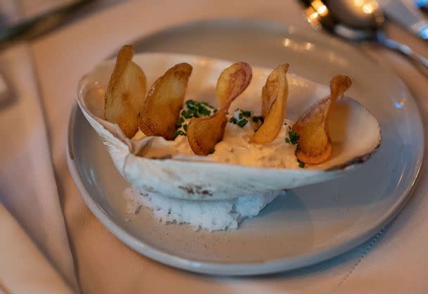 PHOTO: Homemade clam dip served with potato chips. (MSC)