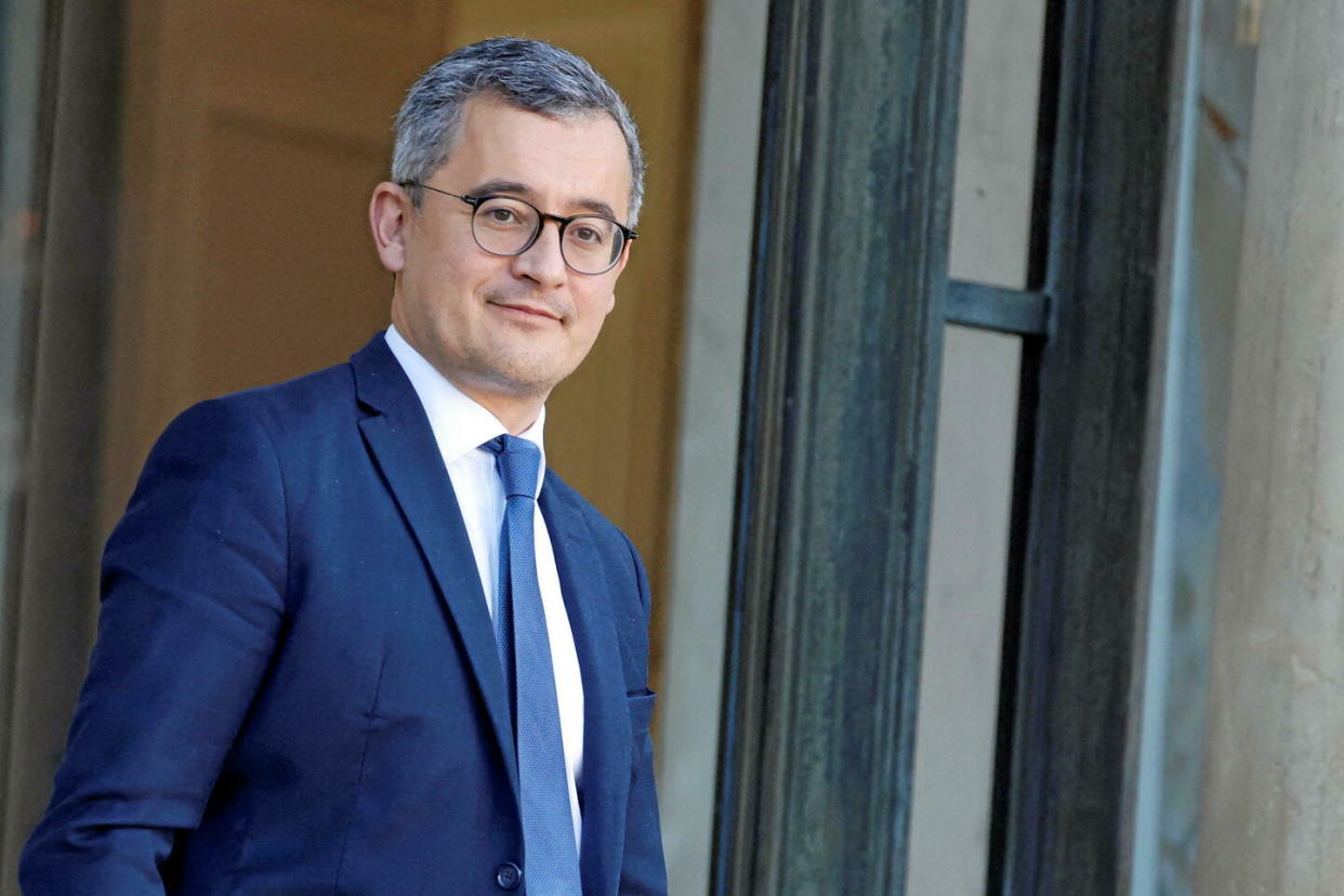 Le ministre de l'Intérieur, Gérald Darmanin, candidat dans la 10e circonscription du Nord, a indiqué sa volonté de quitter le gouvernement s'il est réélu comme député.  - Credit:LUDOVIC MARIN / AFP