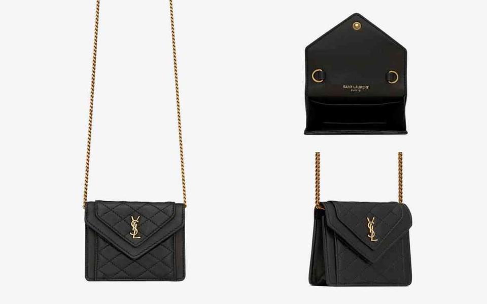 GABY絎縫小羊皮微型手袋 NT$ 25,100 圖片來源：Saint Laurent