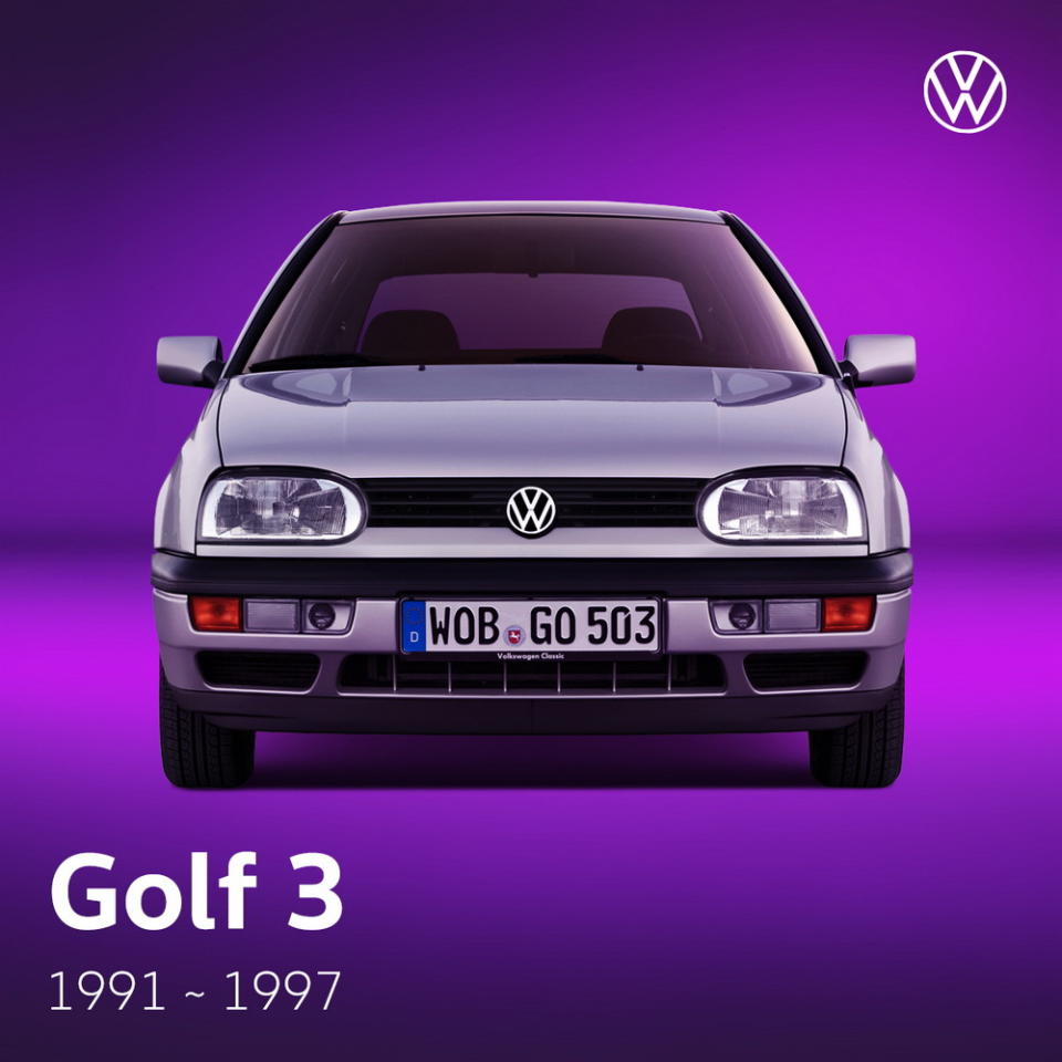圖／第3代Golf導入增壓注射柴油引擎，能產生174匹最大馬力，從0~100km/h只需要7.1秒，以當時技術與車重來看，稱得上性能強大的小跑車。(圖片來源：Volkswagen FB官網)