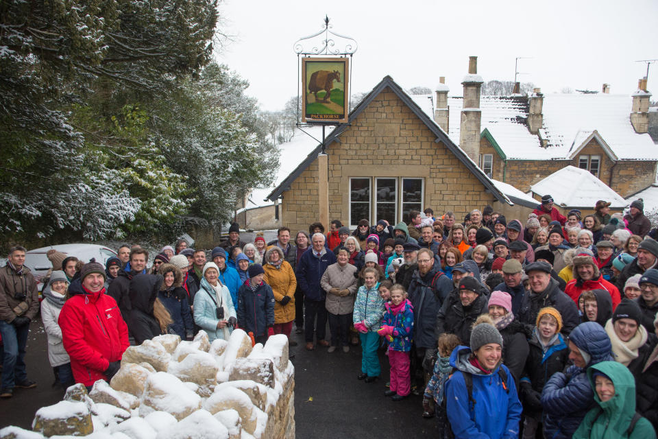 Villagers are celebrating are saving their local pub from developers (SWNS.com)