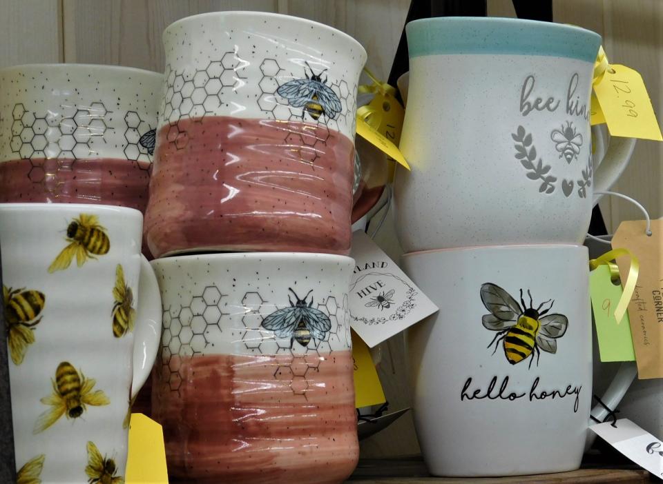 Tami Wylie, who became interested in the bee business in 2016, features bee-themed items for sale at her Cherry City Honey Farms shop.