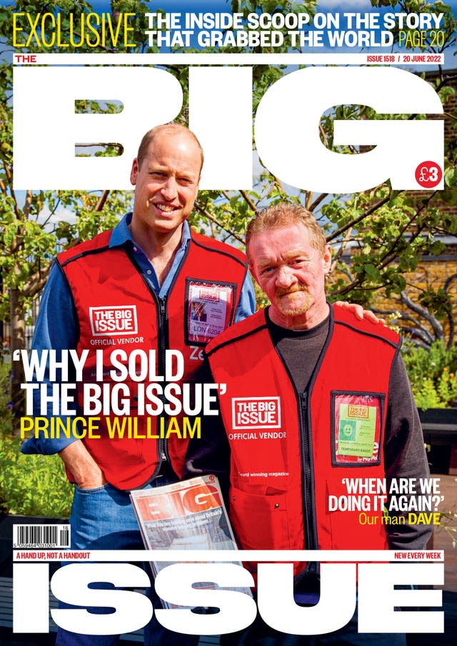 The Duke of Cambridge selling the Big Issue