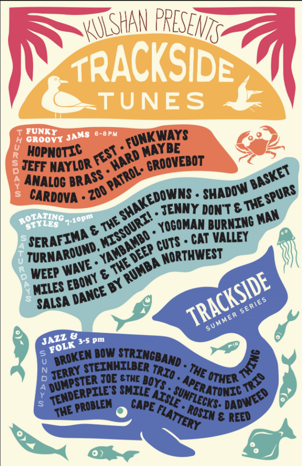Kulshan Brewing Co’s Trackside Tunes Summer Music festival line up and scheduel