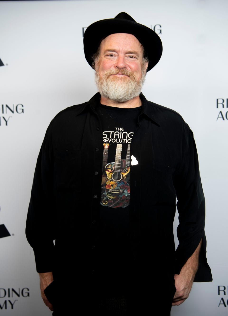 John Carter Cash, walks the red carpet during Nashville's Big Grammy party at Analog at Hutton Hotel in Nashville, Tenn., Wednesday, Jan. 24, 2024.