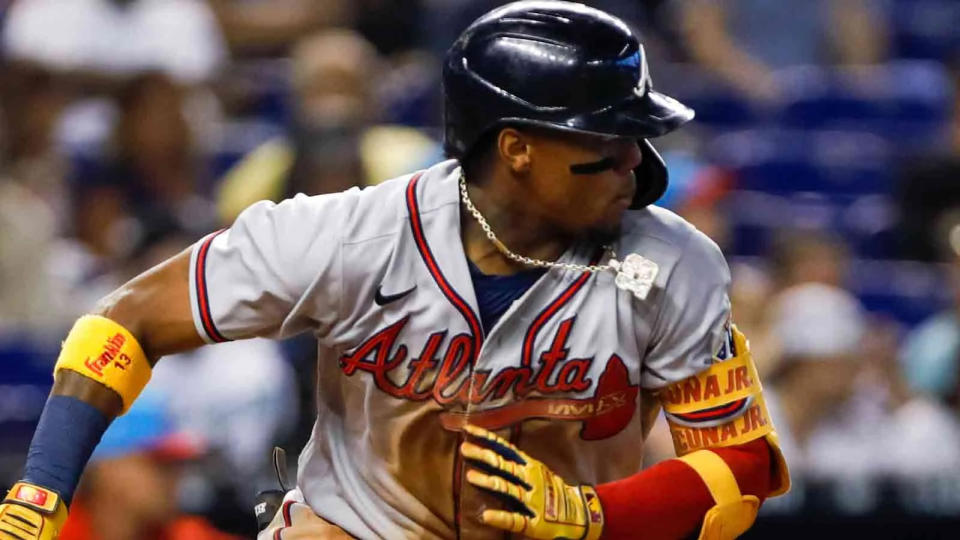 Ronald Acuna Jr. is the first player in MLB history with 20+ home runs and 35+ stolen bases before the All-Star break.