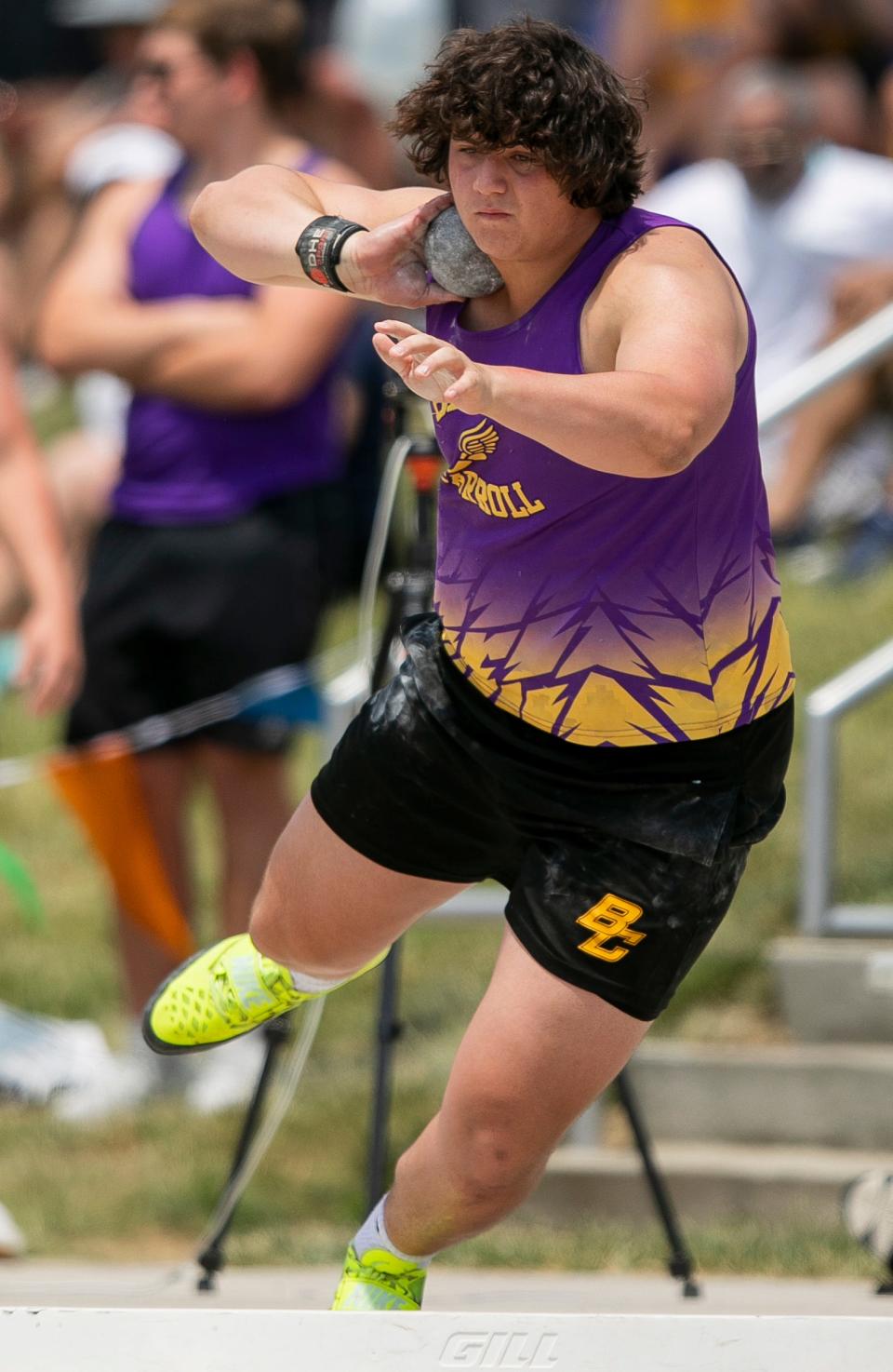 Bloom-Carroll's Dylan Chittum won the Division I shot put title.