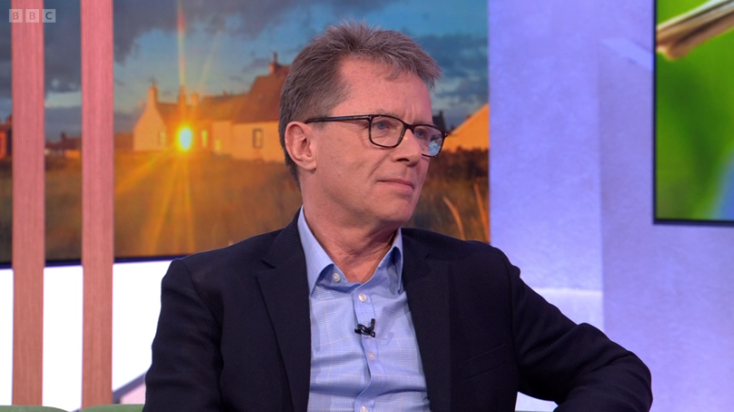 Nicky Campbell gets tearful over the show. (BBC screengrab)