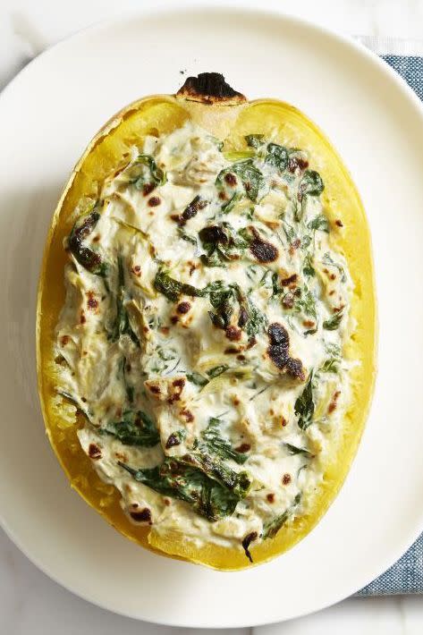 Spinach and Artichoke Squash Casserole