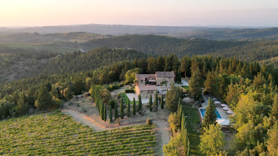 The setting sold the couple on the farmhouse tucked among vineyards. - Courtesy Villa Ardore