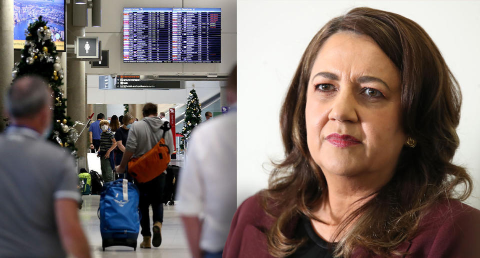 A general view at Brisbane airport as travelers from Sydney arrive at Brisbane Airport in Brisbane, Tuesday, November 16, 2021