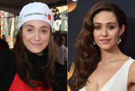 <p>Der ein oder andere Unterschied ist nicht zu übersehen: It-Girl und Schauspielerin Emmy Rossum mit und ohne Glamour-Styling. (Bilder: ddp, Getty Images)<br></p>