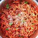 <p>You turn to spaghetti when you have nothing else in the house and need a meal fast. Throwing everything together in the Instant Pot means you still get dinner fast (but with a homemade marinara instead of the jarred stuff). </p><p>Get the <a href="https://www.delish.com/uk/cooking/recipes/a34818115/instant-pot-spaghetti-recipe/" rel="nofollow noopener" target="_blank" data-ylk="slk:Instant Pot Spaghetti;elm:context_link;itc:0;sec:content-canvas" class="link ">Instant Pot Spaghetti</a> recipe.</p>