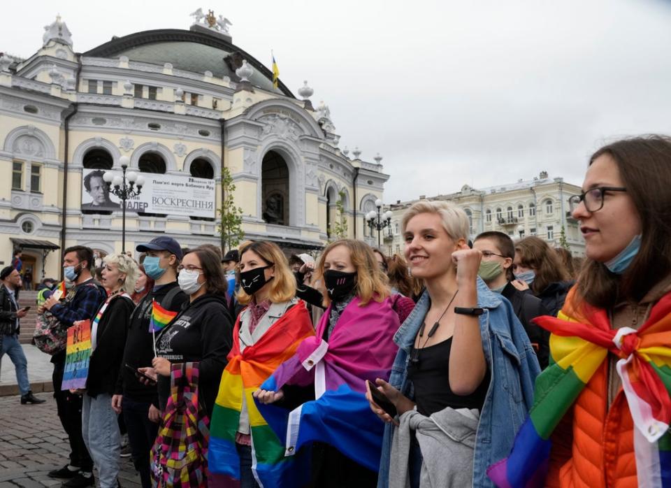 Ukraine Pride Parade (Copyright 2021 The Associated Press. All rights reserved.)