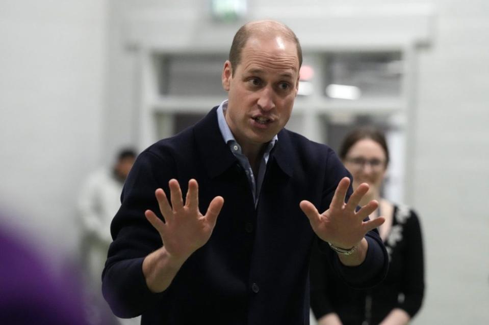 William put on a brave face as chatter about his wife Kate Middleton continues to grab headlines. AP