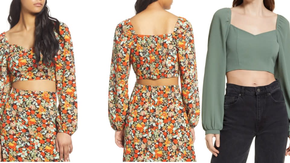 Vero Moda Saga Sweetheart Neck Crop Top - Nordstrom, $26 (originally $65)