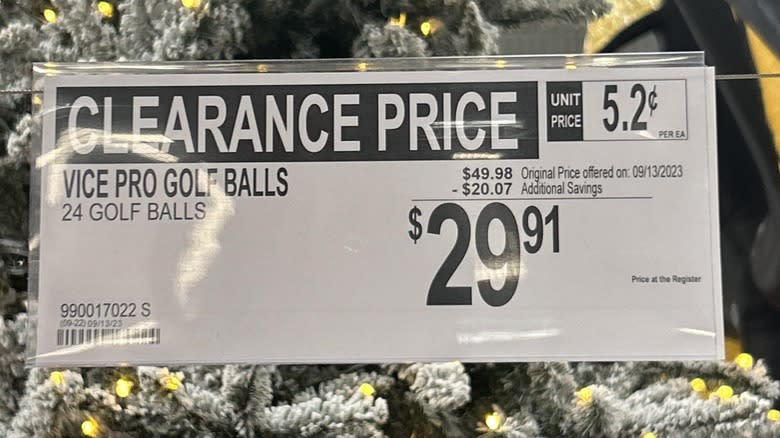 sams club clearance tag