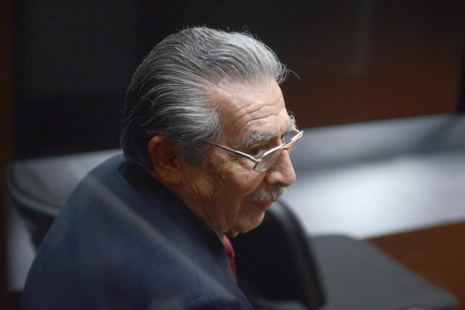 El exdictador guatemalteco durante una audiencia en Ciudad de Guatemala el 4 de febrero de 2013