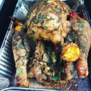 <p>Back to the spice with a classic jerk rub. All those punchy Caribbean flavours will definitely jazz up your roast turkey. [Photo: Instagram/chefmaxhardy] </p>