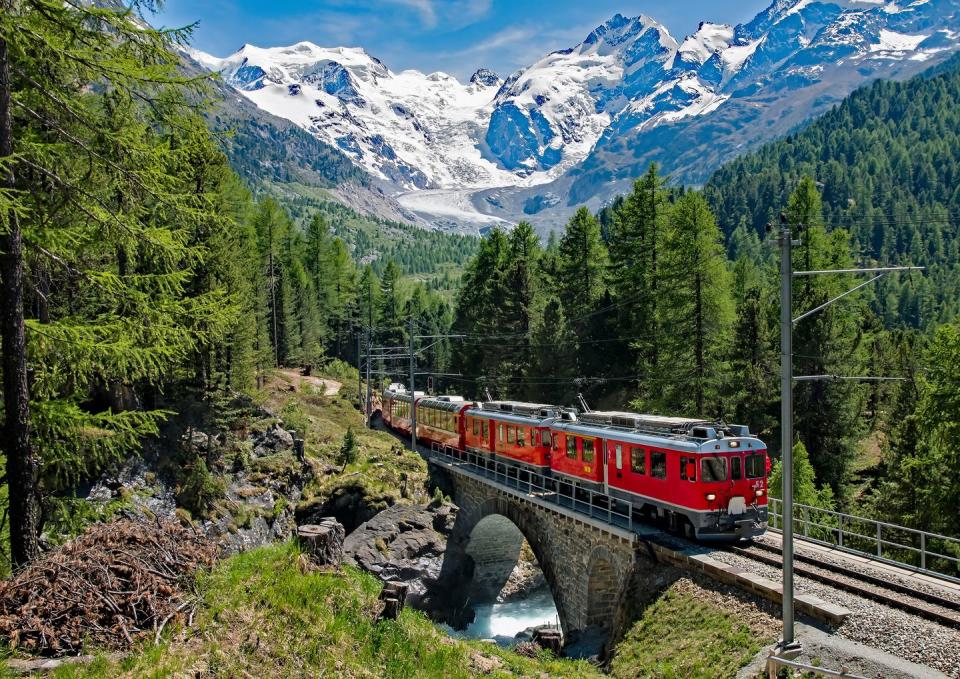 <p>When it comes to visiting beautiful European destinations, the Swiss Alps and Italian lakes are two places that are hard to beat. </p><p>With their natural scenery, slow pace, glamorous towns and fresh air, we're always happy to spend a few days in St Moritz and Lake Como.</p><p>On an eight-day holiday to Italy and Switzerland this summer, you'll ride the brilliant Bernina Railway through alpine forests, relax at a fabulous lakeside hotel in Como and visit the glitzy Swiss town of St Moritz from £799.</p><p><strong>When?</strong> June, July and September 2021</p><p><a class="link " href="https://www.primaholidays.co.uk/tours/lake-como-st-moritz-bernina-railway" rel="nofollow noopener" target="_blank" data-ylk="slk:FIND OUT MORE;elm:context_link;itc:0;sec:content-canvas">FIND OUT MORE</a></p>