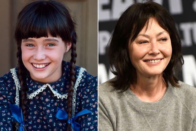 <p>Frank Carroll/NBCU Photo Bank/NBCUniversal/Getty ; Gerardo Mora/Getty</p> Shannen Doherty as Jenny Wilder in 'Little House on the Prairie'. ; Shannen Doherty speaks during a Q&A session at MegaCon Orlando 2024 on February 04, 2024 in Orlando, Florida.