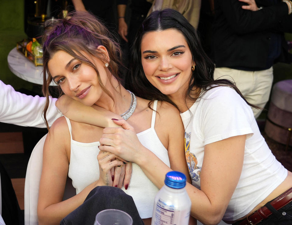 A closeup of Hailey and Kendall