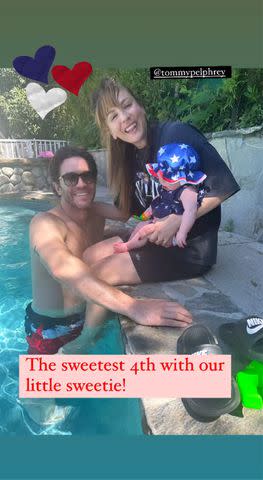 <p>Kaley Cuoco Instagram</p> Kaley Cuoco, Tom Pelphrey Celebrate First Fourth of July with Baby Matilda