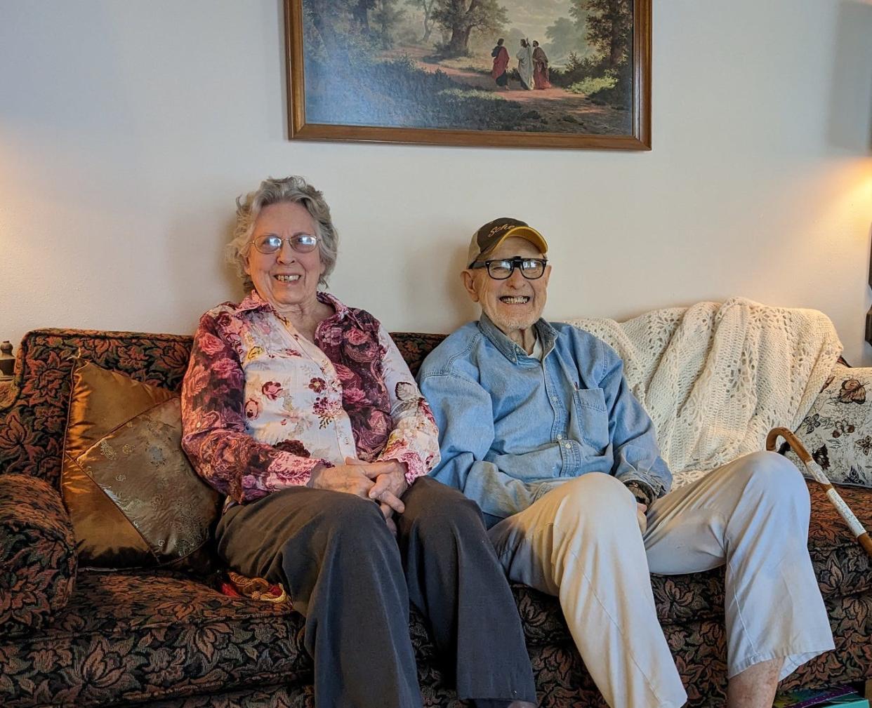 Iley and Frank Petereit, both 92, pictured in their home in Sioux Falls.