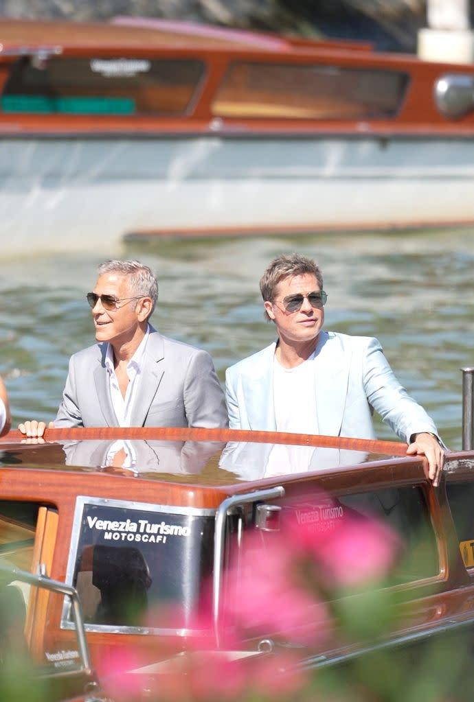 George Clooney y Brad Pitt 