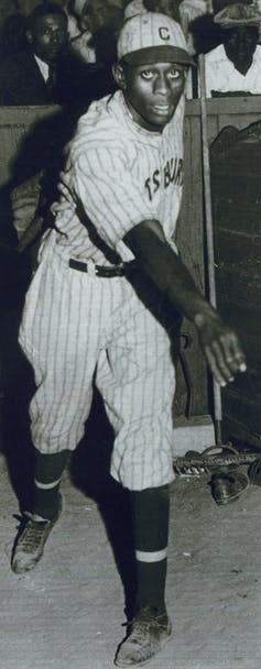 <span class="caption">Satchel Paige.</span> <span class="attribution"><a class="link " href="https://www.gettyimages.com/detail/news-photo/satchel-paige-is-throwing-on-the-sidelines-for-the-news-photo/96357139?adppopup=true" rel="nofollow noopener" target="_blank" data-ylk="slk:Transcendental Graphics/Getty Images;elm:context_link;itc:0;sec:content-canvas">Transcendental Graphics/Getty Images</a></span>