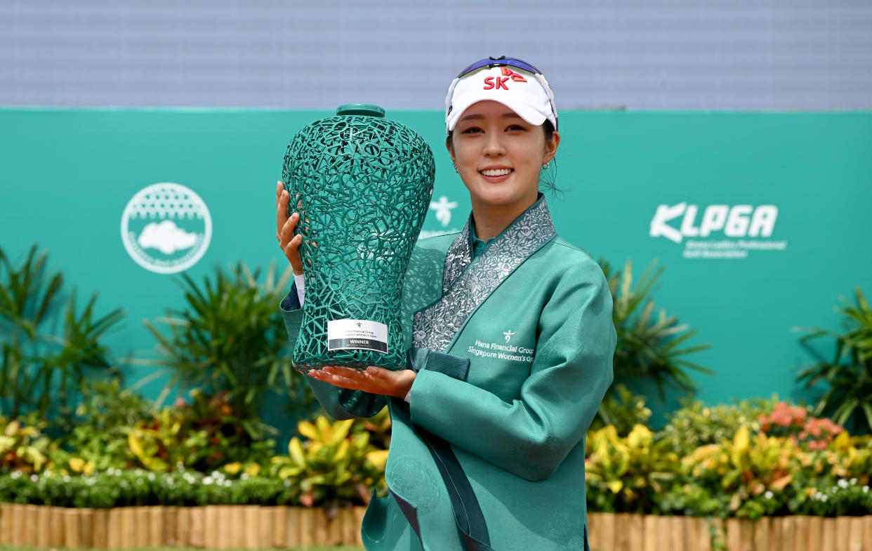 South Korean golfer Kim Jae-hee wins the second edition of the Hana Financial Group Singapore Women’s Open. (PHOTO: Hana Financial Group Singapore Women’s Open)